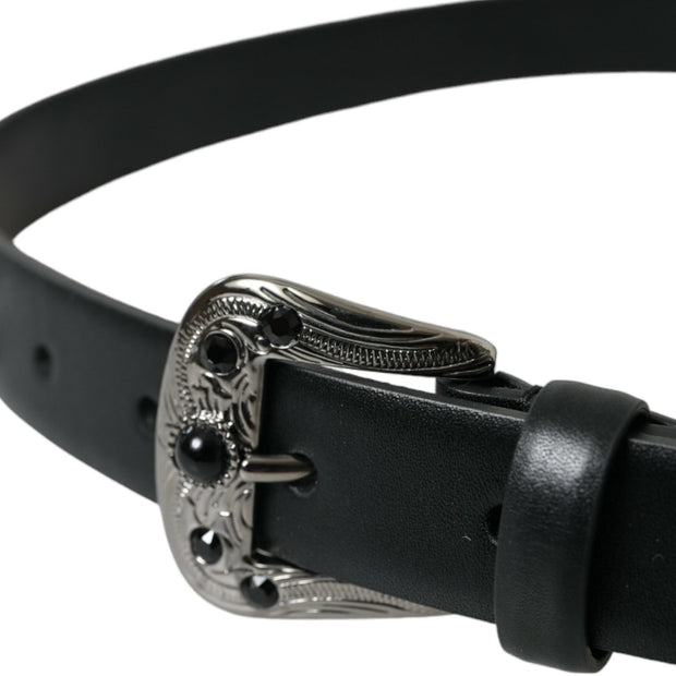 Engraved Logo Leather Waist Belt