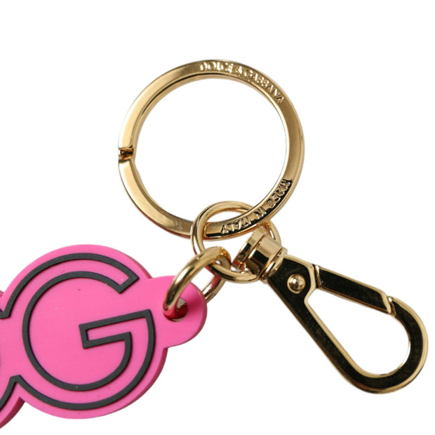 Chic Gold and Pink Keychain Elegance