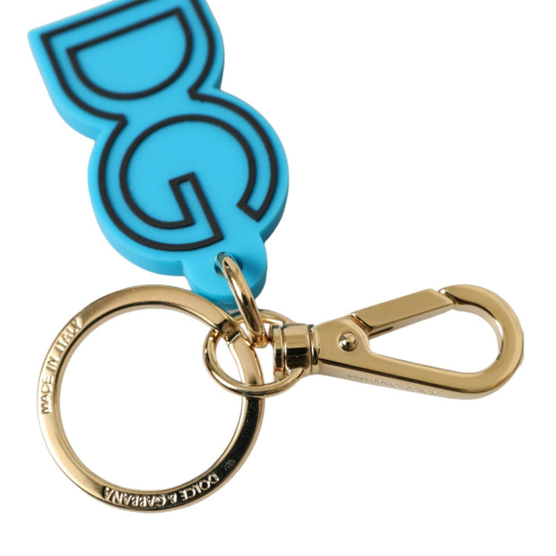 Elegant Blue Gold Keychain Accessory