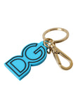 Elegant Blue Gold Keychain Accessory