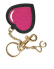 Stunning Gold and Pink Leather Keychain