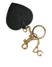 Stunning Gold and Pink Leather Keychain