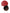 Red Calfskin Leather Round Logo Hand Mirror Holder