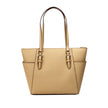 Charlotte Camel Large Leather Top Zip Tote Bag Purse