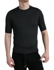 Dark Gray Crew Neck Short Sleeves T-shirt