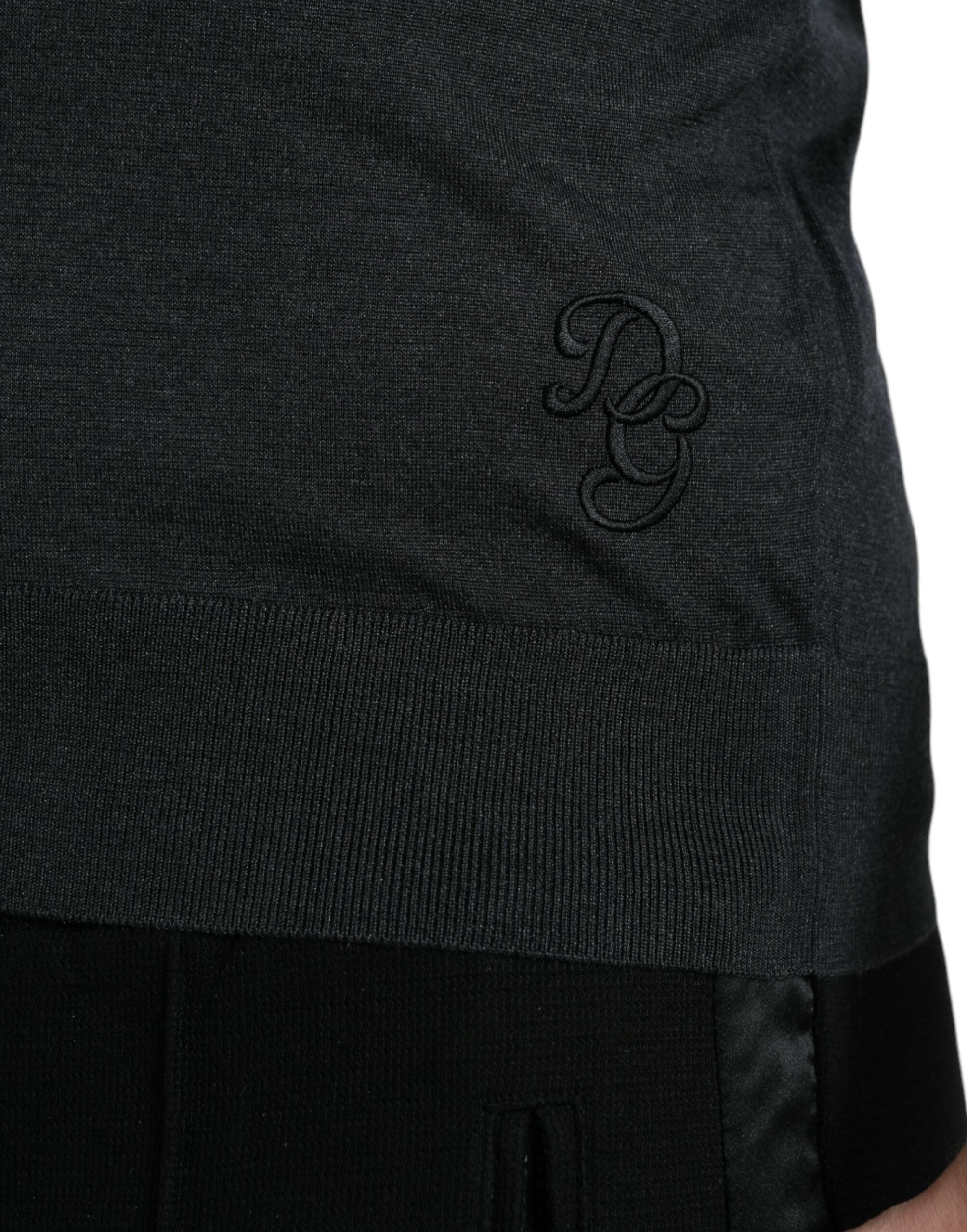 Dark Gray Crew Neck Short Sleeves T-shirt