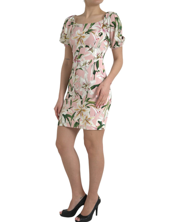 Pink Lily Viscose Sheath Stretch Mini Dress
