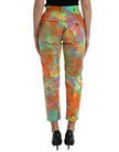 Multicolor Tie Dye Sequined High Waist Cropped Pants