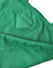 Green Jersey Fabric Logo Shoulder Shopping Tote Shopping Bag