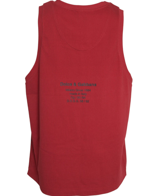 Red Leopard Print Sleeveless Tank T-shirt
