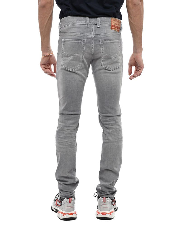 Gray Cotton Men Skinny Jean