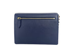 Macken Small Regency Blue House Check Leather Crossbody Bag