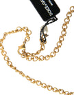 Gold Brass Chain Pearl Pendant Charm Necklace