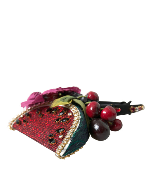 Red Watermelon Cherry Crystal Hairband Statement Diadem