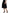 Black High Waist A-line Knee Length Skirt