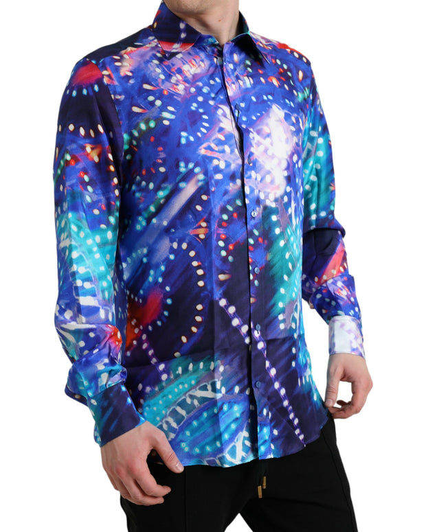 Purple Luminarie Silk Slim MARTINI Shirt