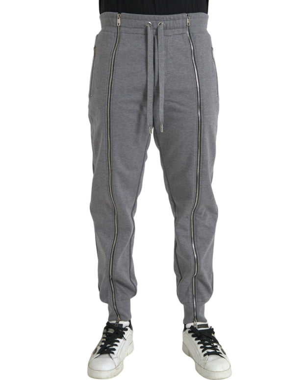 Gray Cotton Jogger Skinny Sweatpants Pants