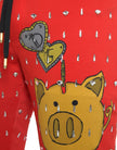 Red Year Of The Pig Jogger Sweatpants Pants