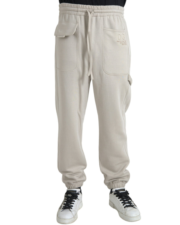 Off White Viscose Cargo Jogger Sweatpants Pants