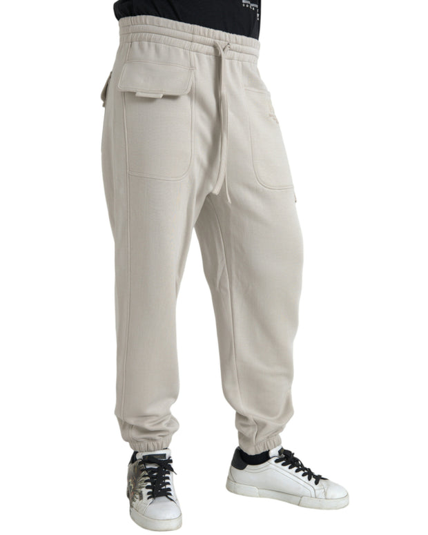 Off White Viscose Cargo Jogger Sweatpants Pants