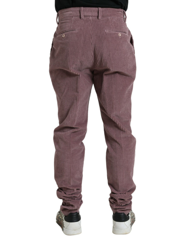 Purple Corduroy Cotton Stretch Skinny Pants