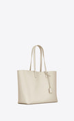 White Calf Leather Tote Shoulder Bag