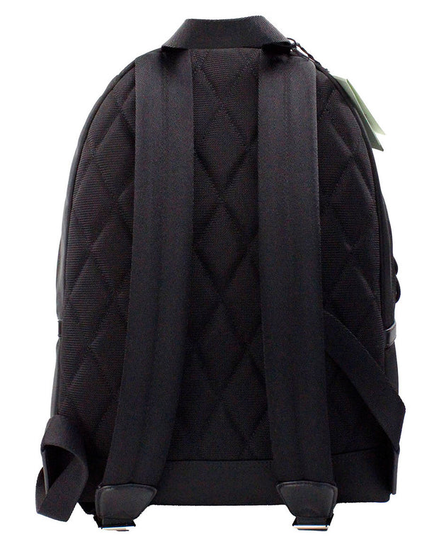 Abbeydale Branded Stamp Black Nylon Backpack Shoulder Bookbag