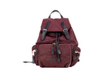 Medium Burgundy Econyl Nylon Rucksack Drawstring Backpack Bookbag