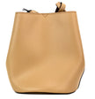 Lorne Small Camel Haymarket Check Pebble Leather Bucket Handbag Purse