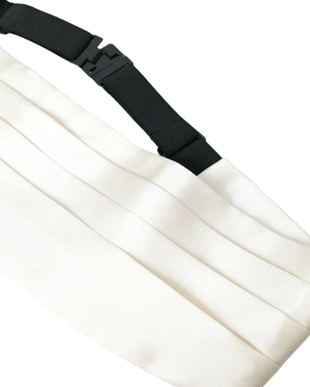 White Men Wide Waist Silk Belt Cummerbund