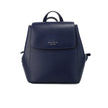 Madison Navy Saffiano Leather Medium Flap Shoulder Backpack Bag