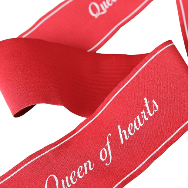 Red Polyester QUEEN OF HEARTS Belt