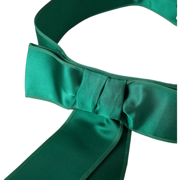 Green Silk Satin Waist Women Belt