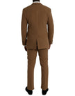 Brown Cashmere 2 Piece Single Breasted Suit