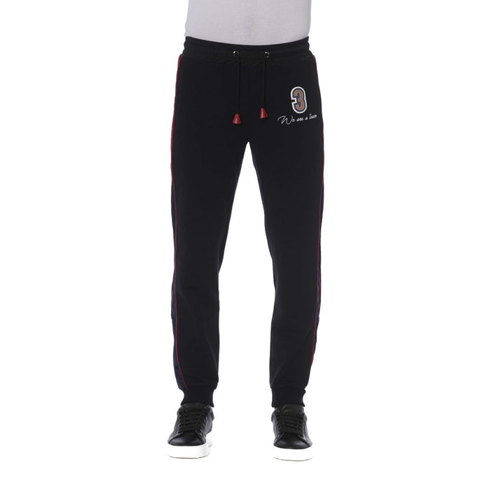 Black Cotton Men Sports Pant