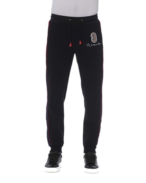 Black Cotton Men Sports Pant