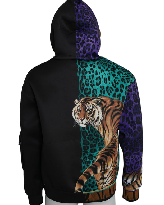 Multicolor Tiger Hooded Sweatshirt Sweater