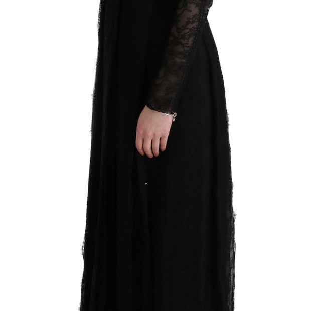 Elegant Black Sheath Long Sleeve Dress