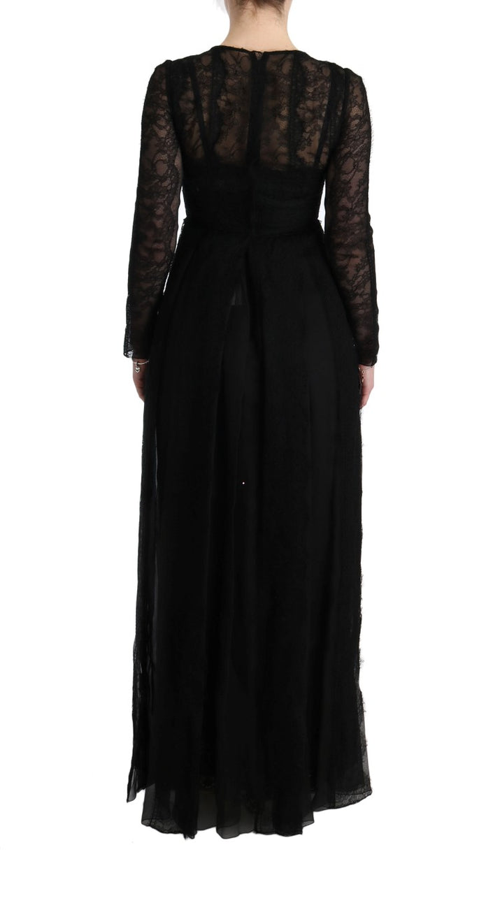 Elegant Black Sheath Long Sleeve Dress