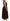 Black Silk Brown Fringes A-Line Dress