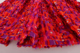 Pink Patterned A-line Above Knees Dress