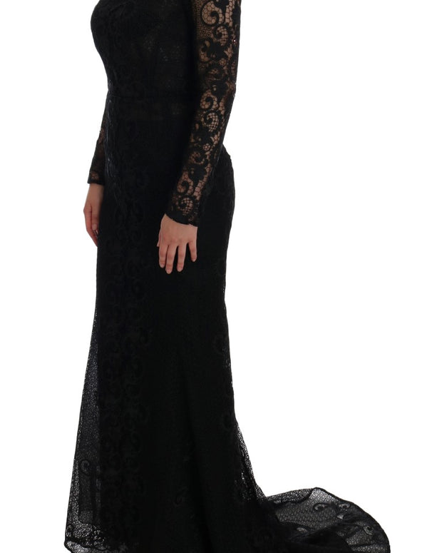 Black Floral Sheath Dress