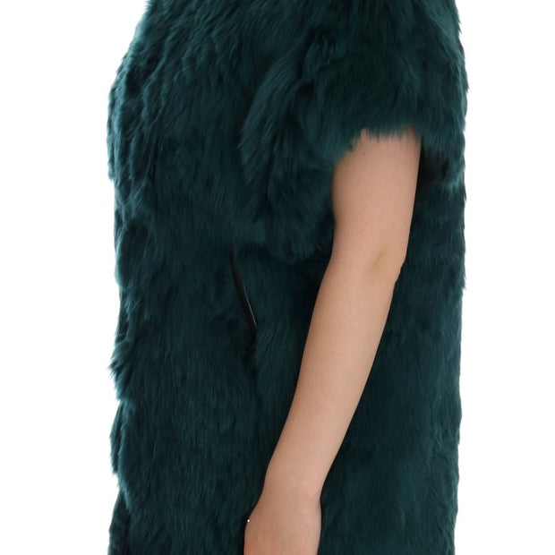 Exquisite Green Alpaca Fur Long Vest