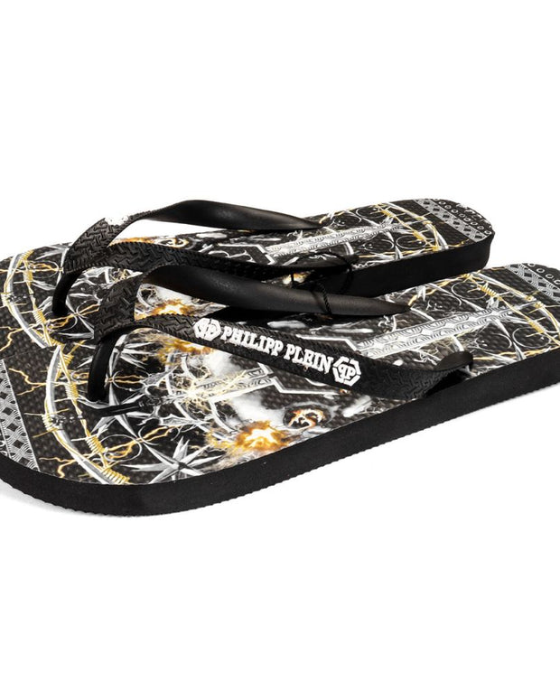 Multicolor Polyester Women Flip Flop
