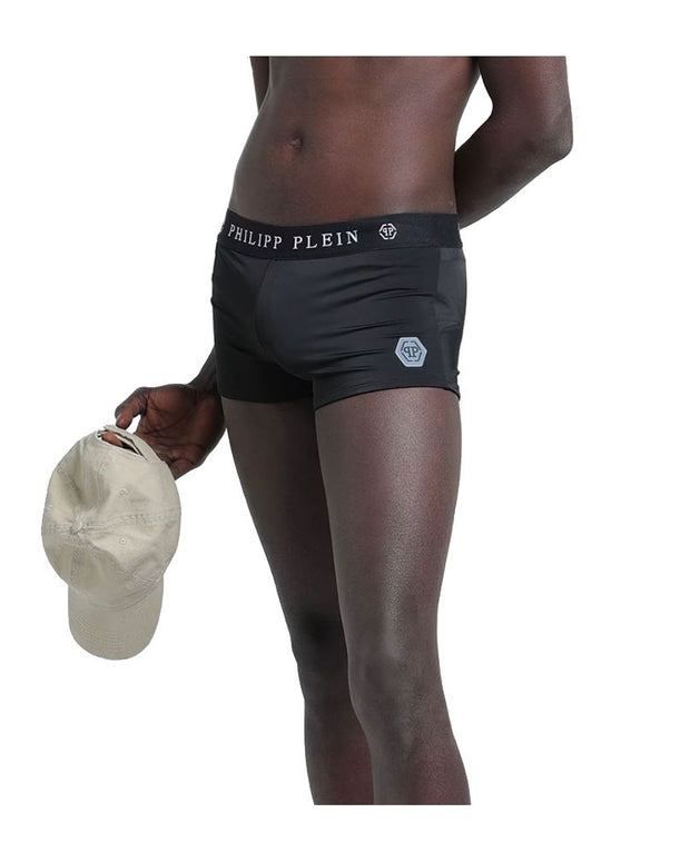 Black Polyamide Men's Swimwear