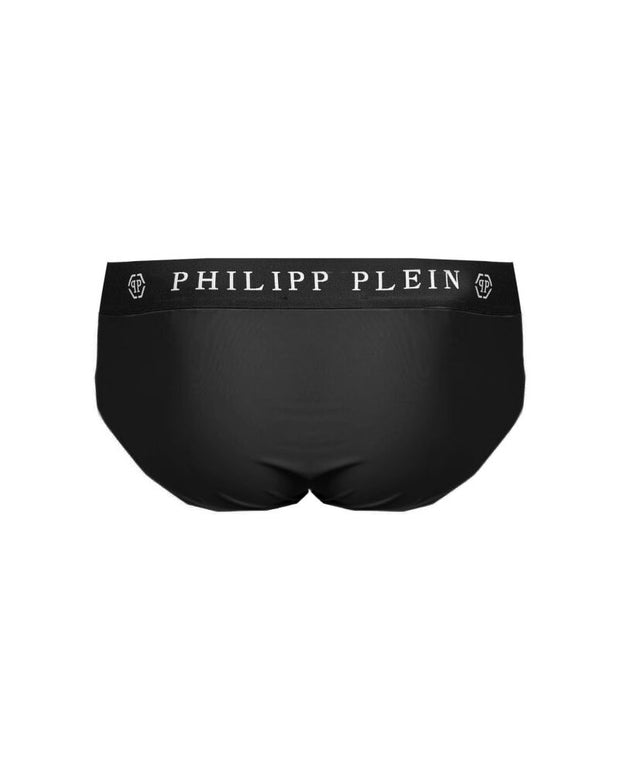 Black Polyamide Men Swimwear