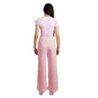 Chic Pink Palazzo Pants with Drawstring