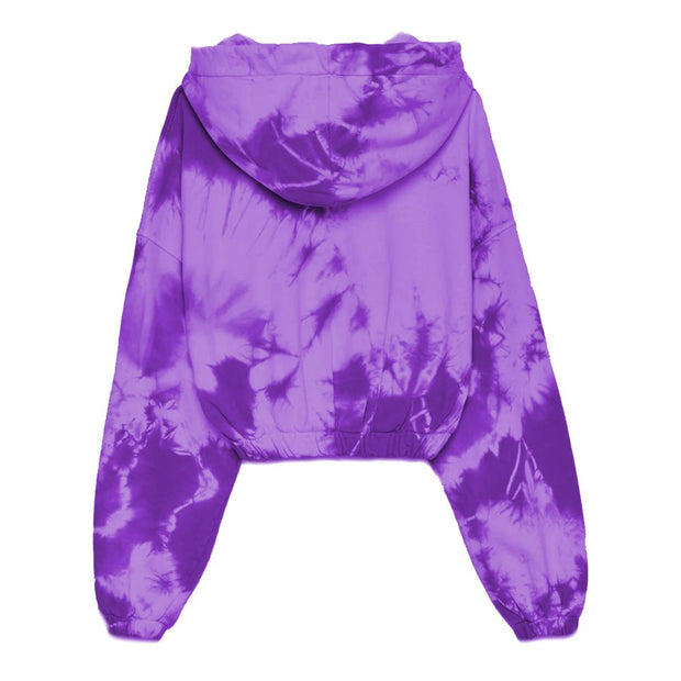 Elegant Purple Hooded Sweatshirt with Logo Print