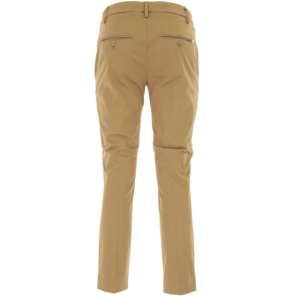 Brown Cotton Women's Trouser