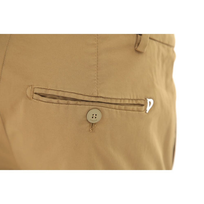 Brown Cotton Women's Trouser